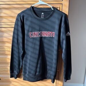 Adidas Men’s Size Medium Cincinnati Black Crewneck Sweatshirt